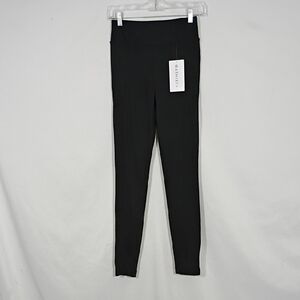 NWT Athleta Delancey Skyline Tight Black Back Zip Womens Size XXS Athleisure